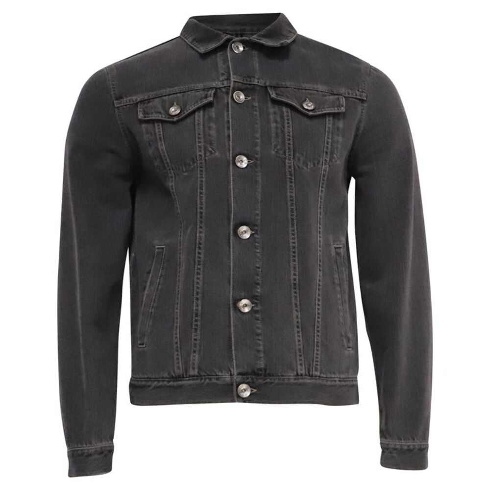 Brunello Cucinelli Denim Jacket in Grey Cotton